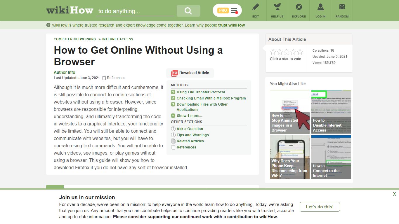 4 Ways to Get Online Without Using a Browser - wikiHow