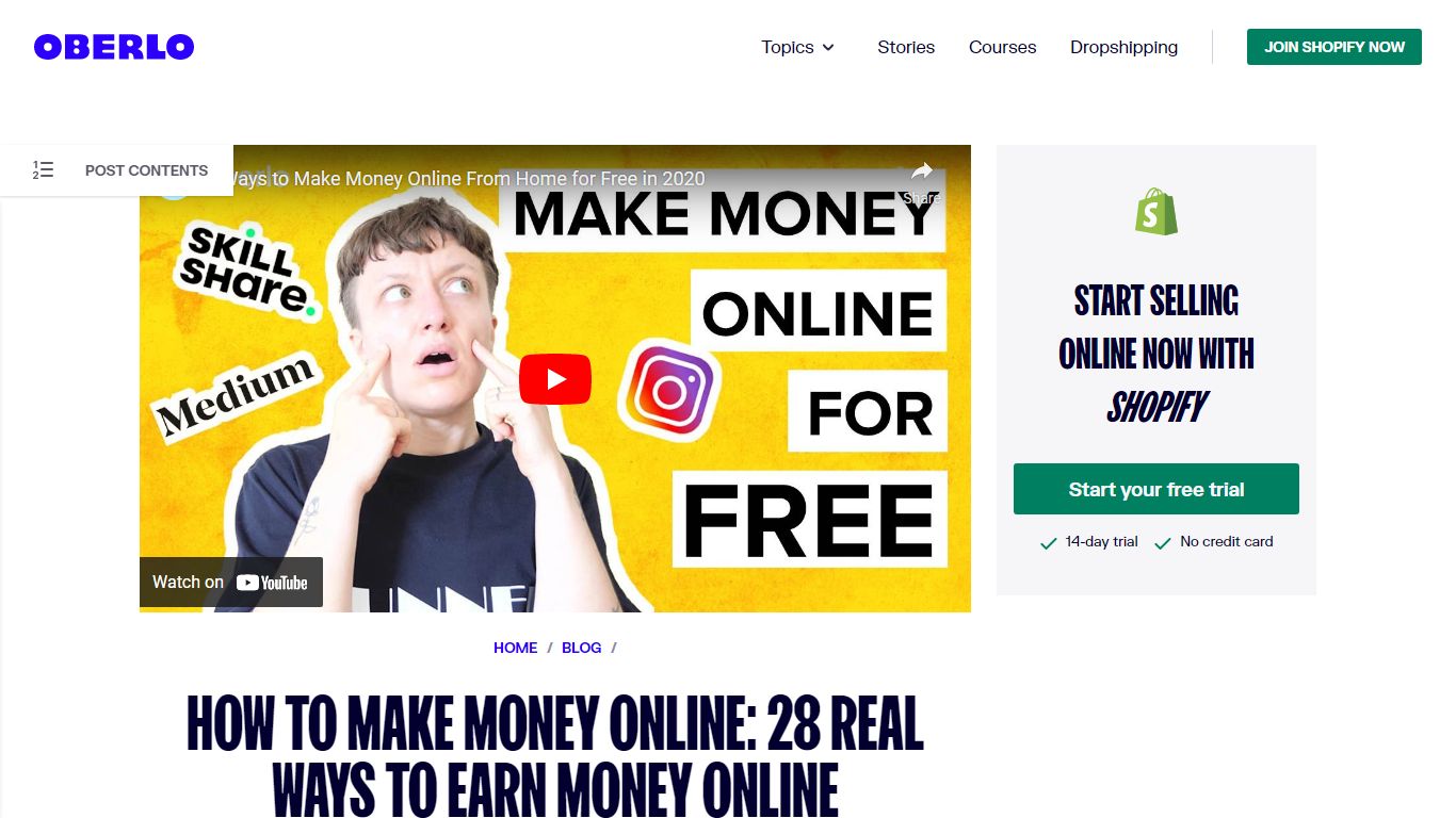 28 Realistic Ways to Make Money Online (2022) - Oberlo