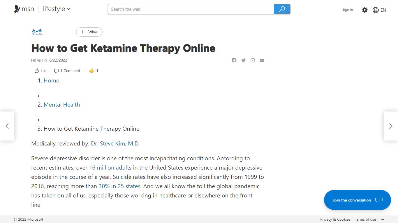 How to Get Ketamine Therapy Online - MSN